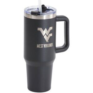 West Virginia University NCAA WVU 40oz Stainless Steel Tumbler With Straw NEW